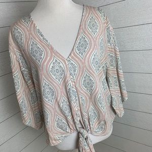 Lovestich Tie Front Top